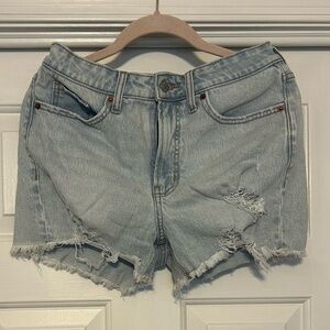 Old Navy Light Blue Distressed Jean Shorts